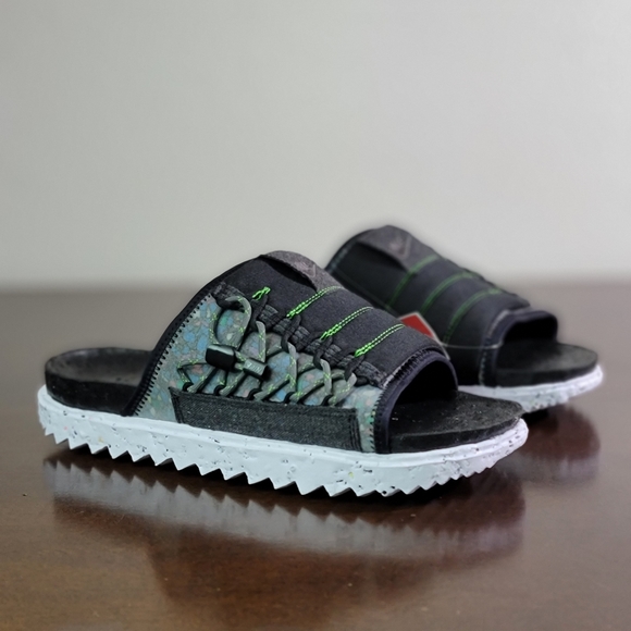 NIKE Asuna SE Crater Slide Limited Black White New - Picture 6 of 12